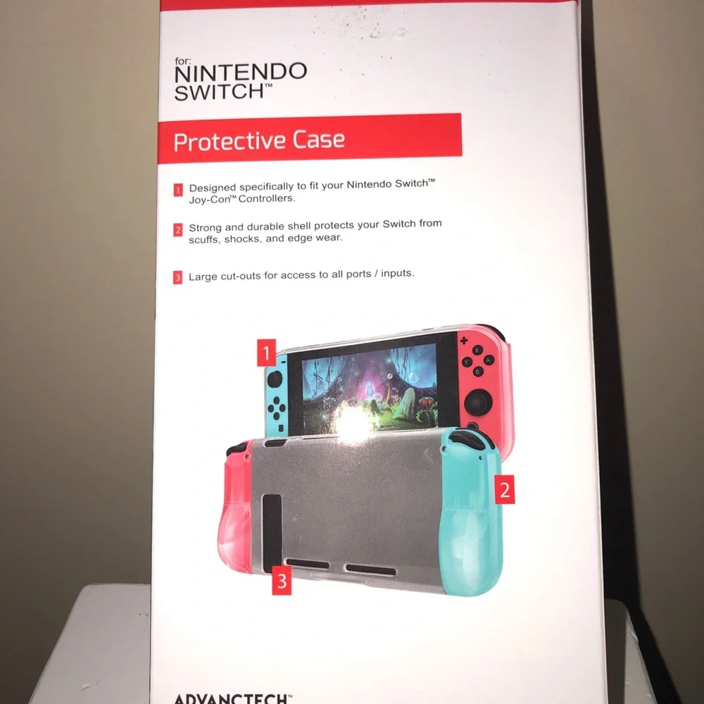 NEW NINTENDO SWITCH Protective Case - Advanctech Pink And Blue Color